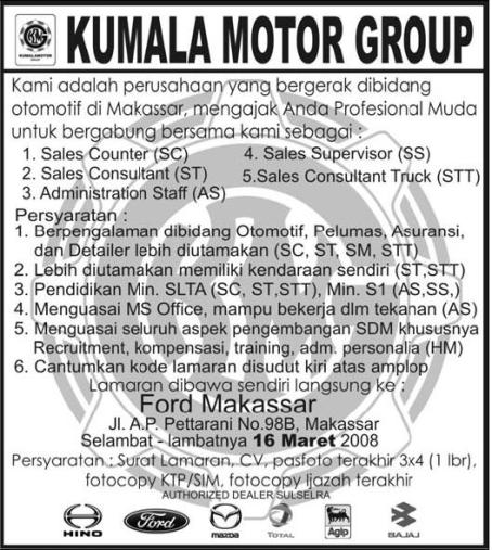 Loker Kumala Motor Group